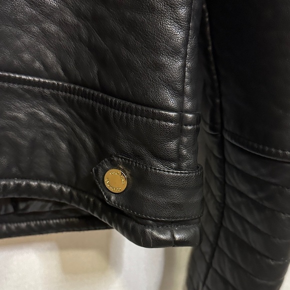 Calvin Klein Black Leather Biker Jacket - Picture 13 of 16